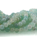 8mm Round BLUE GREEN  AGATE Beads, smooth, full strand, 46 beads, gag0358