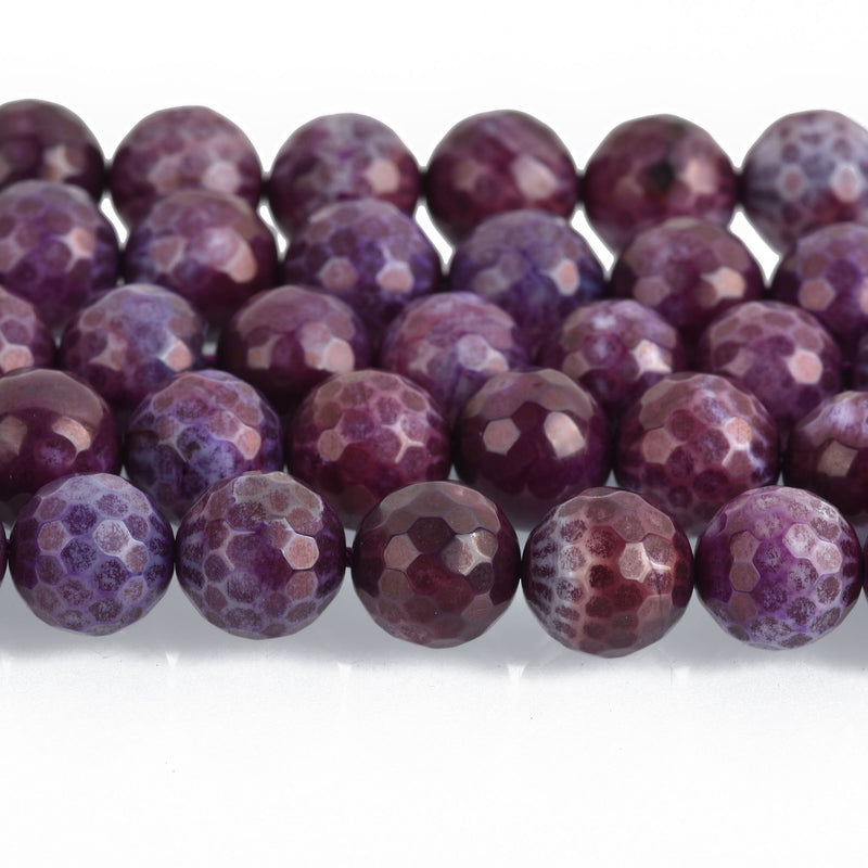 10mm Round PURPLE AGATE Beads Gemstone full strand 38 beads gag0380