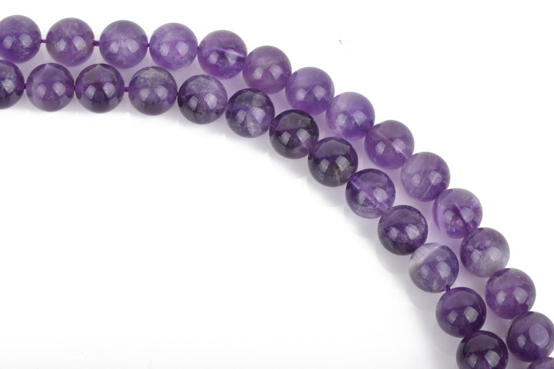 10mm ROUND AMETHYST Gemstone Beads, full strand, about 40 beads, gam0005