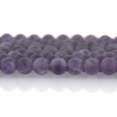 6mm PURPLE Frosted AMETHYST Round Beads, Matte Natural Gemstone Beads, full strand, about 65 beads, gam0029
