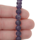 6mm PURPLE Frosted AMETHYST Round Beads, Matte Natural Gemstone Beads, full strand, about 65 beads, gam0029