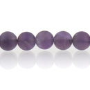 6mm PURPLE Frosted AMETHYST Round Beads, Matte Natural Gemstone Beads, full strand, about 65 beads, gam0029
