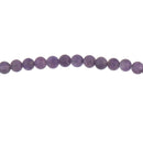 6mm PURPLE Frosted AMETHYST Round Beads, Matte Natural Gemstone Beads, full strand, about 65 beads, gam0029