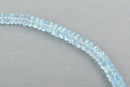 NATURAL BLUE TOPAZ Rondelle Beads . 3.5" loose beads about 26 beads gbt0001