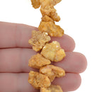 Half Strand Nugget Beads, Titanium Coated Crystal DRUZY AGATE Geodes, Golden Yellow gdz0065
