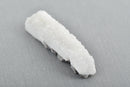 Starlight White Quartz DRUZY Drusy Pendant Beads, spike stick shape, top drilled, 3/4" to 2-3/8" long half strand, 9 beads, gdz0069a
