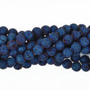 6mm LAVA Beads ROYAL BLUE Aromatherapy Beads, Perfume Diffuser Beads, Essential Oil Beads, full strand 60 beads gem0039