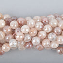 12mm BLUSH PHANTOM QUARTZ Beads, Round faceted gemstone agate 32 beads gem0045