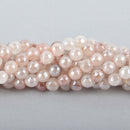 6mm BLUSH PHANTOM QUARTZ Beads, Round faceted gemstone agate 62 beads gem0048