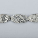 40mm Silver Gray Crazy LACE AGATE Beads OVAL Faceted Natural Gemstones full strand 10 beads gem0055