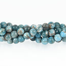 6mm BLUE APATITE Gemstone Beads Round, full strand, 75 beads, gem0056