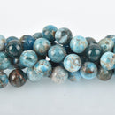 10mm BLUE APATITE Gemstone Beads Round, full strand, 40 beads, gem0058