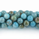 16mm Round Turquoise Ocean Blue AGATE Beads, FACETED full strand gemstones gem0077