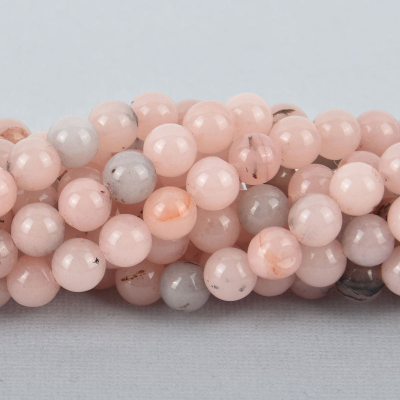 8mm Pink CHERRY BLOSSOM JADE Beads Round Gemstones, full strand, gem0080