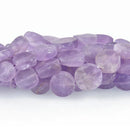 22mm Matte Coin AMETHYST Beads Natural gemstone Graduated sizes Full strand 28 beads gem0093