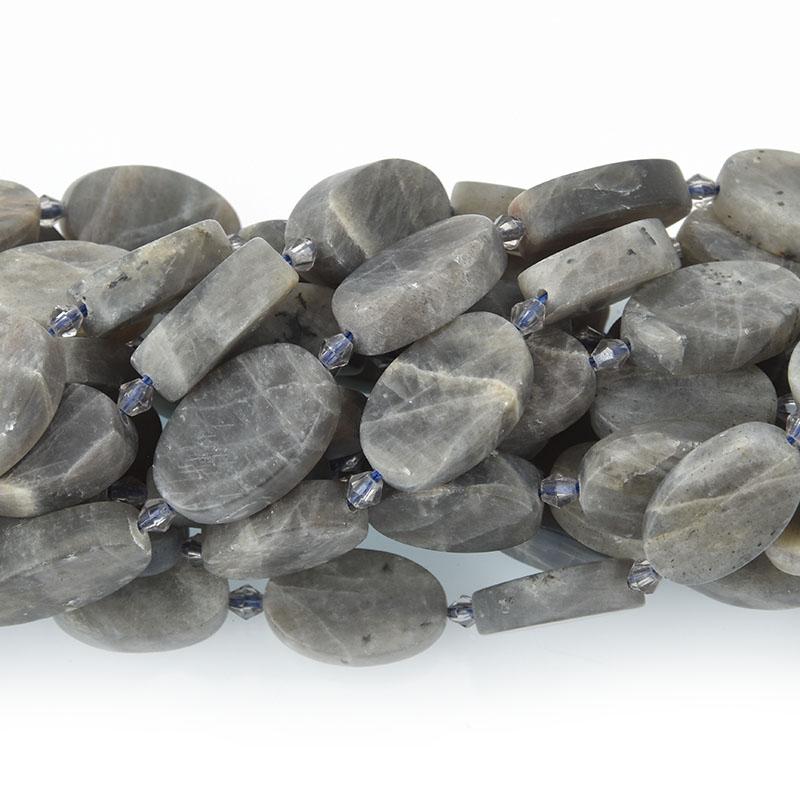 20mm Matte Oval Labradorite Beads Natural gemstone Full strand 15 beads gem0095