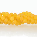 6mm YELLOW JADE Round Beads, Matte Frosted Gemstone Beads, full strand, about 61 beads, gem0112