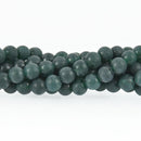 6mm EMERALD GREEN JADE Round Beads, Matte Frosted Gemstone Beads, full strand, about 61 beads, gem0110