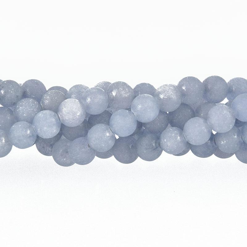 6mm POWDER BLUE JADE Round Beads, Matte Frosted Gemstone Beads, full strand, about 61 beads, gem0111