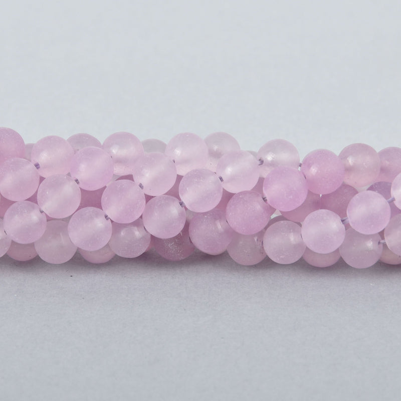 6mm LAVENDER PURPLE JADE Round Beads, Matte Frosted Gemstone Beads, full strand, about 61 beads, gem0114