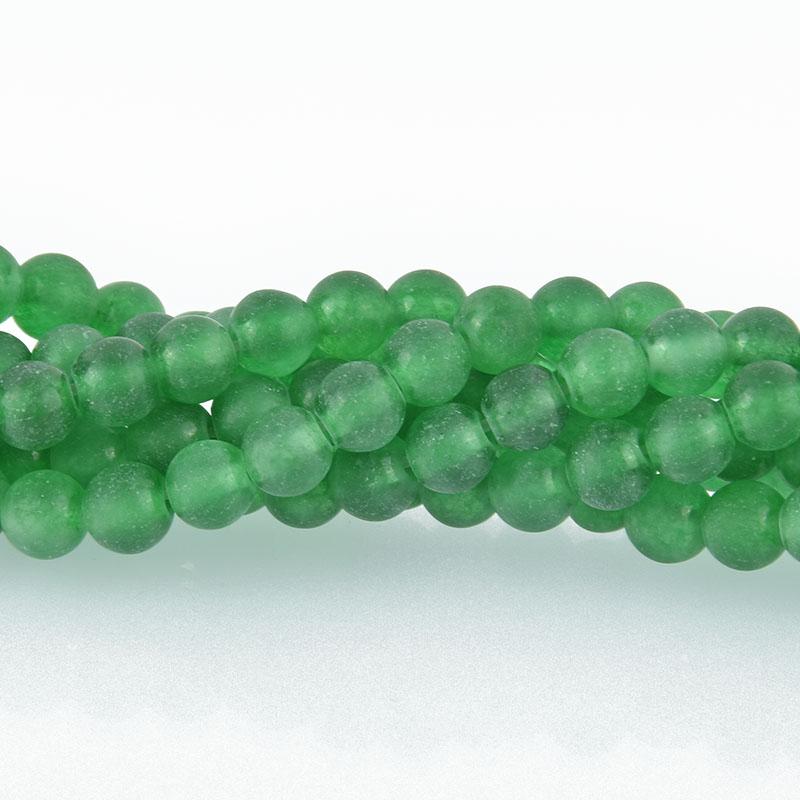 6mm GREEN JADE Round Beads, Matte Frosted Gemstone Beads, full strand, about 61 beads, gem0116