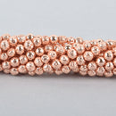 4mm Round Lava Beads ROSE GOLD Aromatherapy Beads, Perfume Diffuser Beads, Essential Oil Beads, full strand 92 beads gem0133