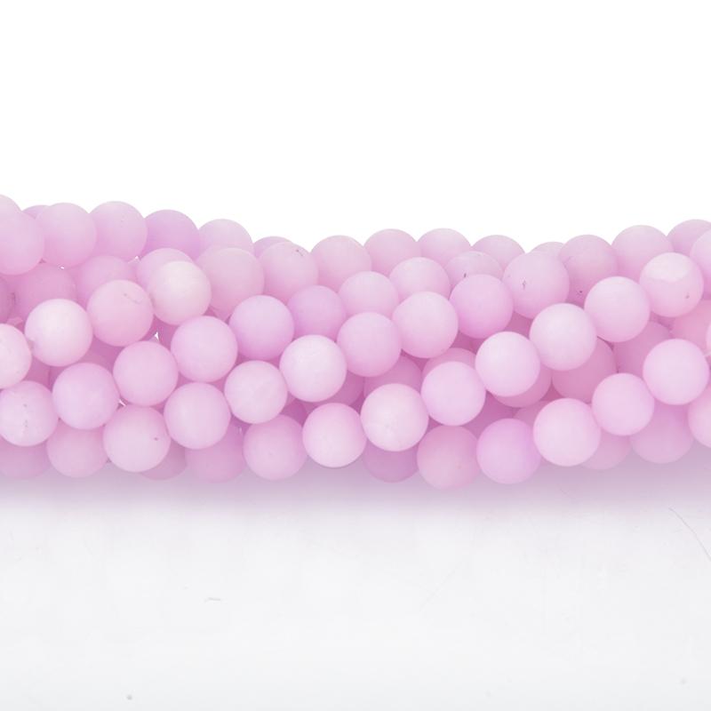 6mm ORCHID PINK JADE Round Beads, Matte Frosted Gemstone full strand, about 60 beads, gem0137