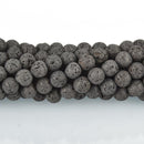 8mm LAVA Beads GUNMETAL Aromatherapy Beads, Perfume Diffuser Essential Oil full strand 47 beads gem0141