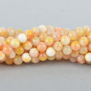 6mm YELLOW MARBLE JADE Round Gemstone Beads, full strand, about 68 beads gem0180