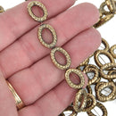 16mm Dark Gold Oval Hematite Beads full strand 24 beads gem0190