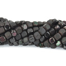 4mm Hematite Cube Beads, BLACK IRIS Gemstone full strand Gem0202