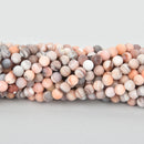6mm Pink BOTSWANA AGATE Round Beads MATTE Natural Gemstone, 63 beads, gem0214