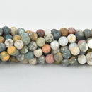 6mm OCEAN JASPER Round Beads MATTE smooth natural gemstone, full strand, about 64 beads, gem0225