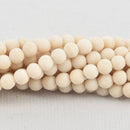 4mm Matte CREAM River Stone Jasper Beads, Smooth Round Gemstone strand 87 beads gem0266