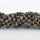 8mm DZI Black Agate Gemstone Beads faceted 47 beads gem0272