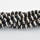 8mm DZI Black Agate Gemstone Beads smooth 47 beads gem0278