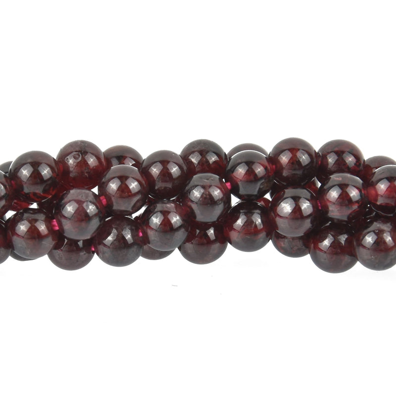 5mm Round Dark GARNET Beads, full strand, about 87 beads, gem0332