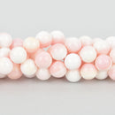 8mm Round PINK CONCH SHELL Beads, strand, 50 beads, gem0336