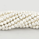 4mm Silver Matte Hematite Round Beads, faceted, strand, 105 beads gem0353