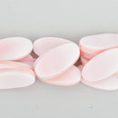 30mm 30x15mm Oval PINK CONCH SHELL Beads, strand, 13 beads, gem0359