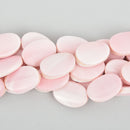 25mm Oval PINK CONCH SHELL Beads, strand, 16 beads, gem0361