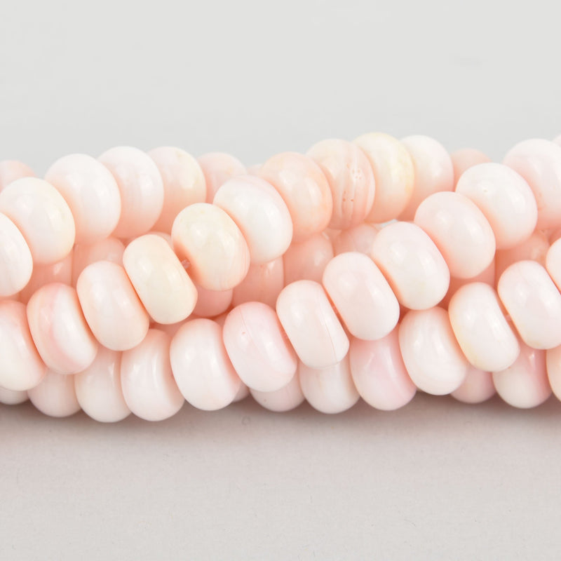 10mm Rondelle PINK CONCH SHELL Beads, strand, 70 beads, gem0362