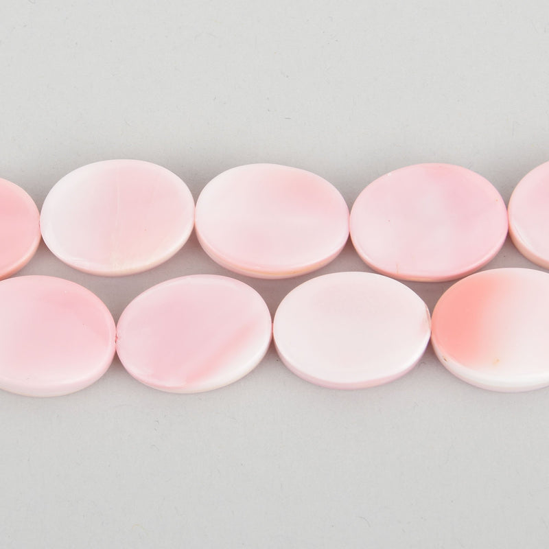 20mm Oval PINK CONCH SHELL Beads, strand, 20 beads, gem0363