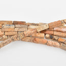 13mm Picture Jasper Rectangle Bar Beads, Gemstone, strand, about 30 beads, gem0392