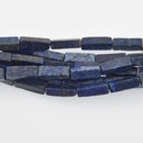 13mm Lapis Lazuli Rectangle Bar Beads, Gemstone, strand, about 30 beads, gem0393