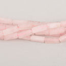 13mm Pink Rose Quartz Rectangle Bar Beads, Gemstone, strand, about 30 beads, gem0396