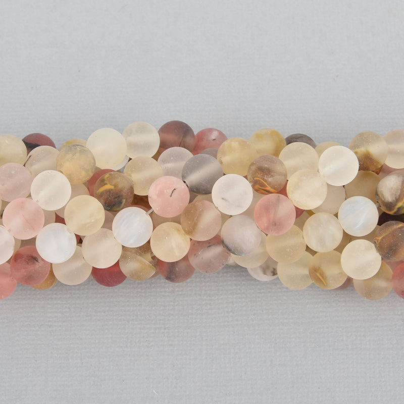 8mm Cherry Quartz round gemstone beads, 47 beads, gem0411