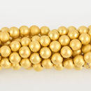 10mm Round GOLD HEMATITE Gemstone Beads Matte full strand gem0418