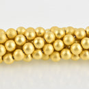 8mm Round GOLD HEMATITE Gemstone Beads Matte full strand gem0419