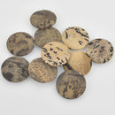 1 PICTURE JASPER Gemstone Bead, Coin 40mm gem0435